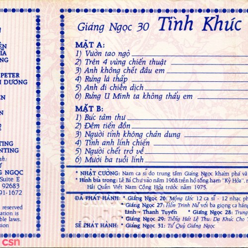 Tình Khúc Lính 2 (Tape)