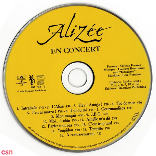 Alizee En Concert