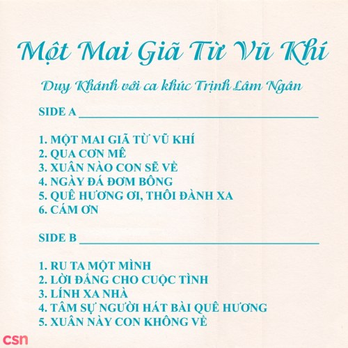 Một Mai Giã Từ Vũ Khí (Tape)