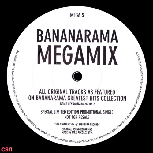 Bananarama Megamix (Ltd. Edition UK 12″ Promo)